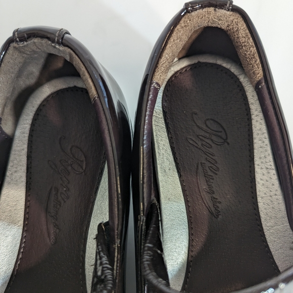 RYN Womens Burgundy Wine Patent Leather Mary Jane Rocking Shoes, Size 7.5 - Picture 6 of 12